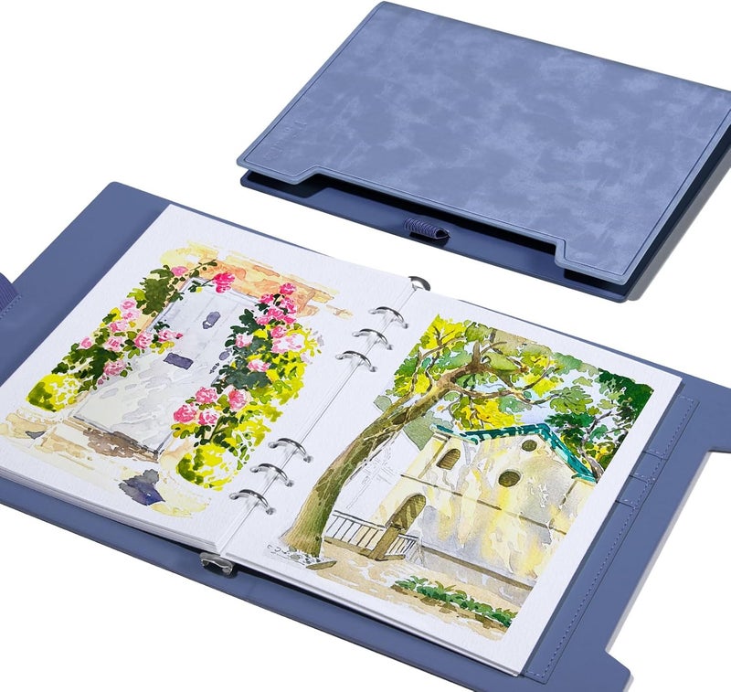 Lightwish Watercolor Sketchbook,100% Cotton Acid Free Watercolor Journal,300gsm/140lb Cold Press Watercolor Paper for Artists,Adults,Students,20 Sheets,9.25 * 6.3 Inches - Image 1